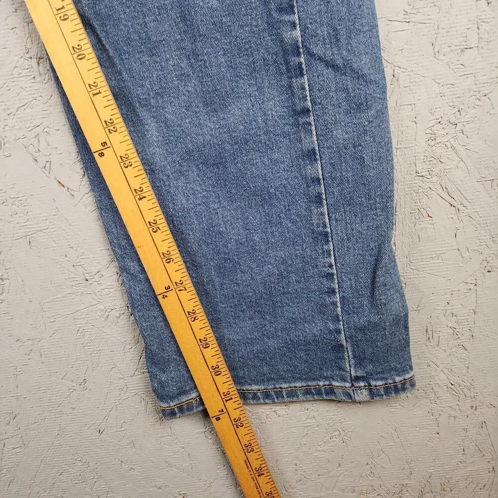 Levis 505 Jeans Mens 38x30 Blue Denim Straight Leg Regular Fit Stretch Mid Wash